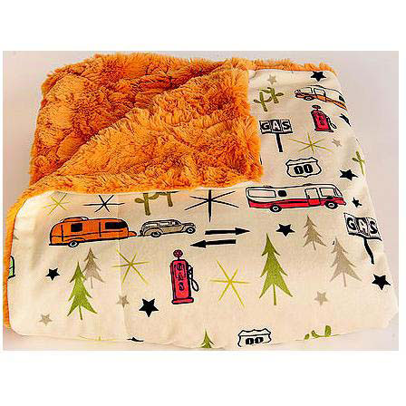 JR Products Camp Casual CC005RT Throw, Road Trip, Pumpkin